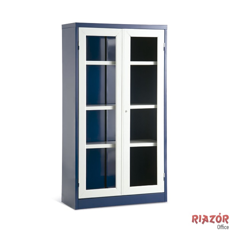 Armário de aço Médio com porta para vidro RZMT/ACH-2V-M