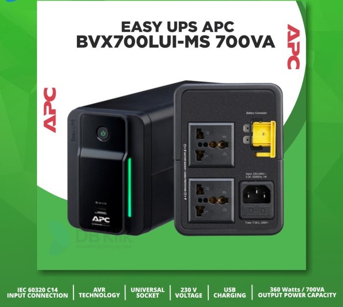 UPS 700VA APC BVX700 LUI-MS