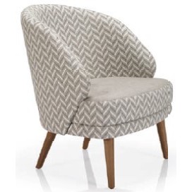 Poltrona Para Sala Decorativa Opala Luxo Suede Bege Adonai Estofados