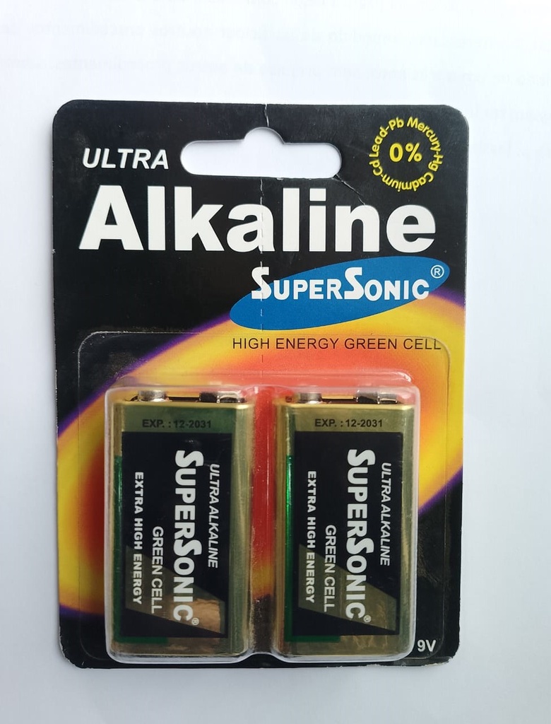 PILHA ALCALINA SuperSonic 9v