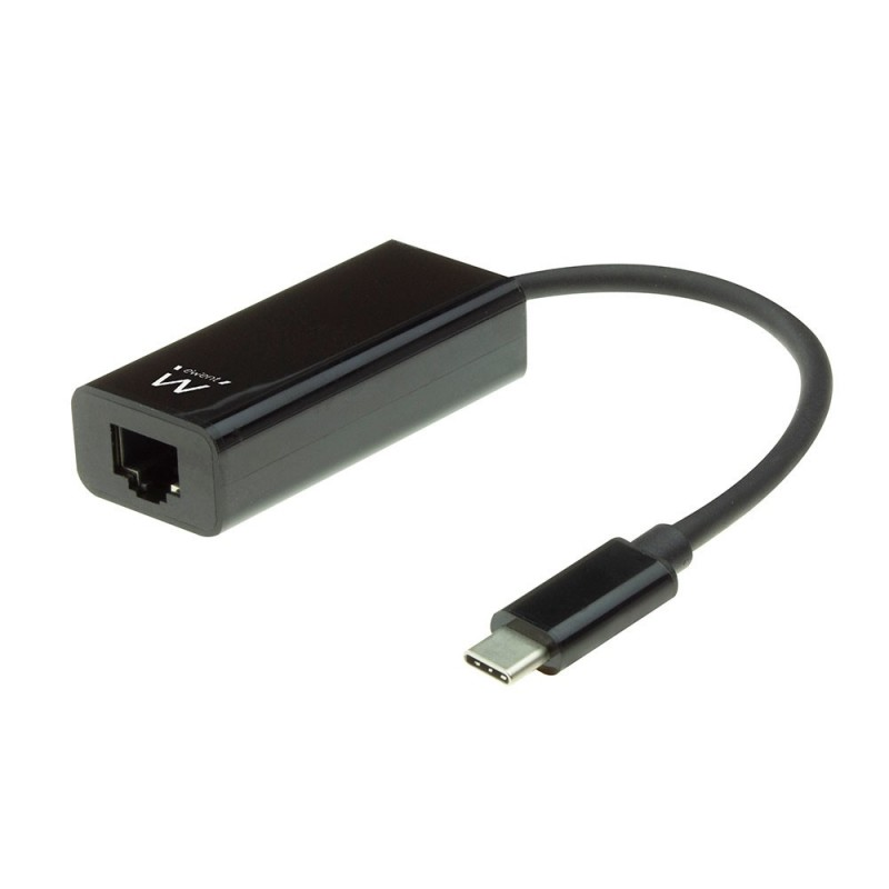 EWENT  ADAPTADOR USB-C PARA RJ45 GIGABIT PRETO  Referência: EW9828