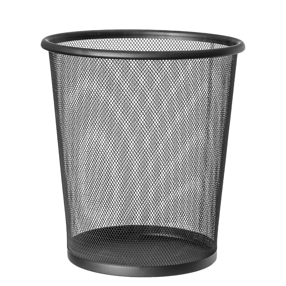 CESTO DE LIXO METALICO PRETO