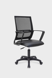 [SKU: ATV0105PT - PRETO] Cadeira Tela giratória Ativa01 com base preta e braço