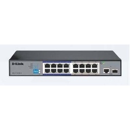 SWITCH 16 DLINK 10/100 POE S/GESTAO + SURVEILLANCE C/ 16 POE 150W + RANGE 250M  Marca: DLINK Part-Number: DES-F1016P-E/E