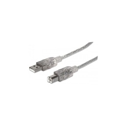 MANHATTAN CABO USB 2.0 1.8 MT A/B PRATEADO